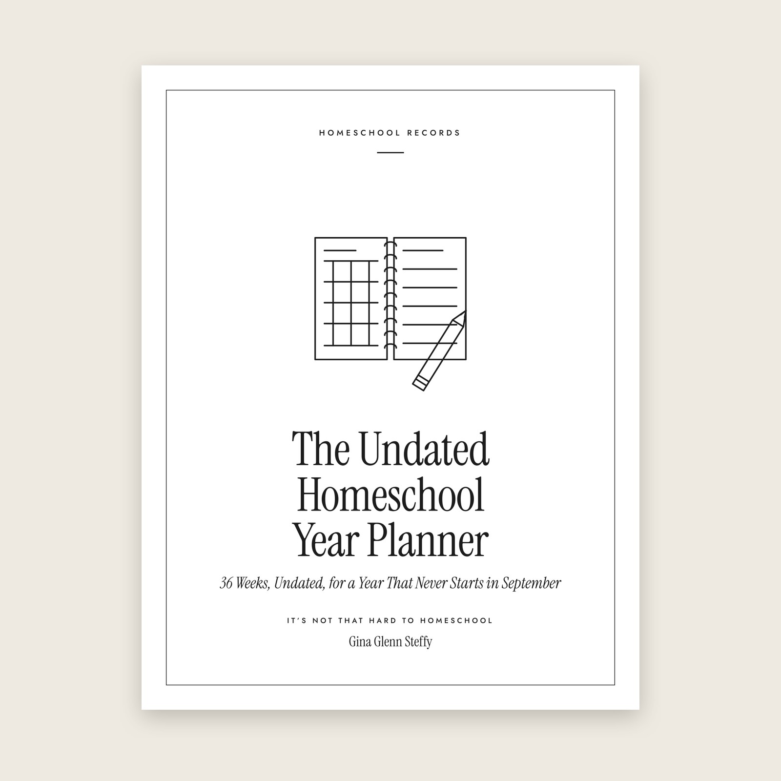 The Undated Homeschool Year Planner