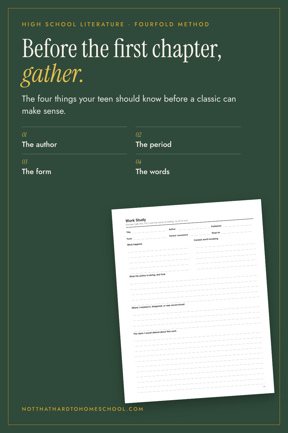 Pin this for later: Before the First Chapter: The Gather Step for High School Literature